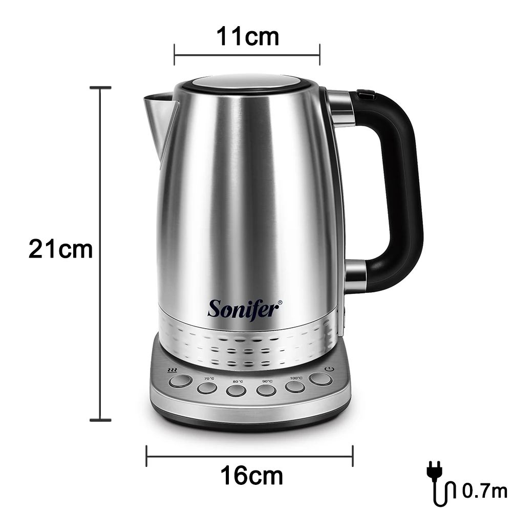 

1.7L Electric Kettle Tea Coffee Thermo Pot Appliances Kitchen Smart Kettle With Temperature Control Keep-Warm Function Sonifer