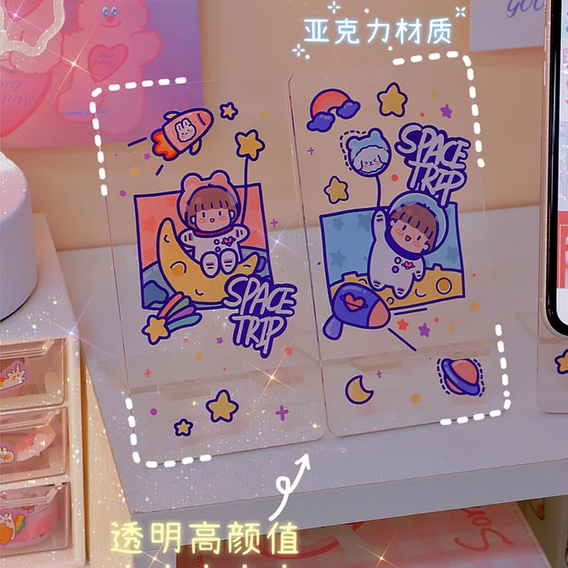 kawaii phone stand holder for mobile phone ipad desktop organizer cute portable holder detachable support cartoon lazy bracket free global shipping