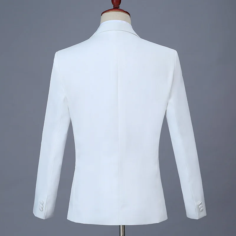 

Design Sense Rose Pattern Party Prom Fashion Men's Dance Blazer Jacket Groom Wedding Clothes Singer Stage Performance Suit Sets