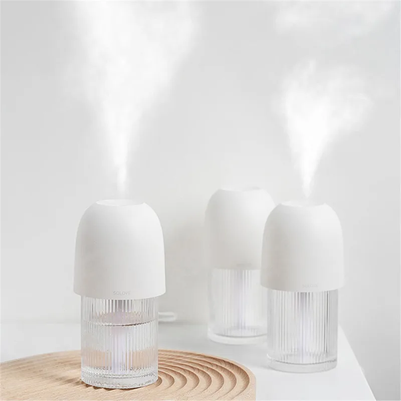 

Портативный увлажнитель воздуха Solove, 230 мл, светодиодный ночник, USB-диффузор, бесшумный настольный мини-очиститель, Жидкий освежитель воздух...