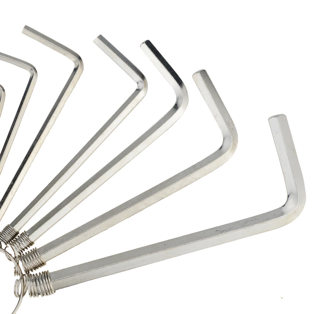 8 Pcs/Lots 1.5mm-6mm Inner Hexagon Spanner Metric Combination Hex Key Allen Wrench Mechanic Tool Set With Chain | Инструменты