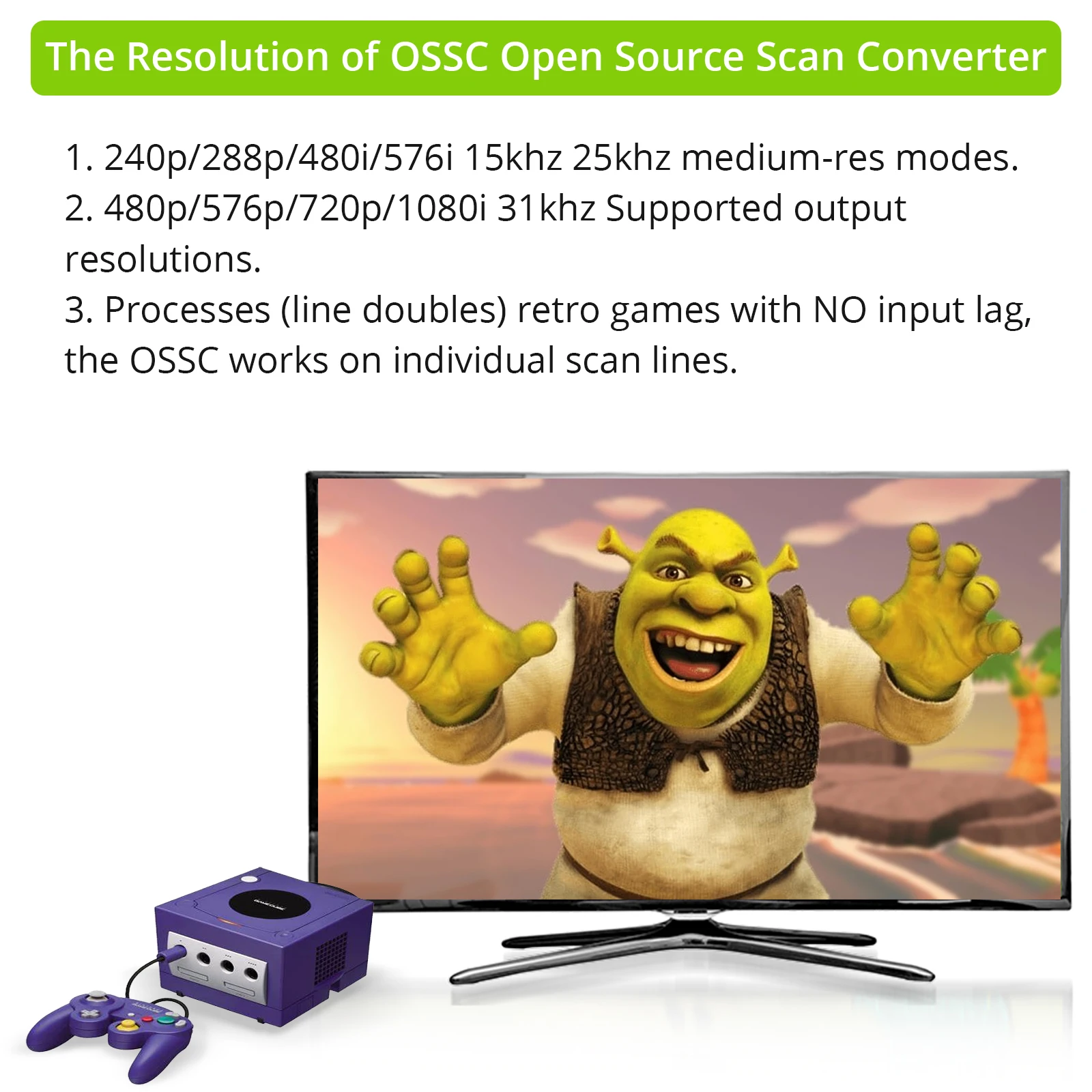 Игровая консоль eSYNiC OSSC с открытым исходным кодом преобразователь сканирования