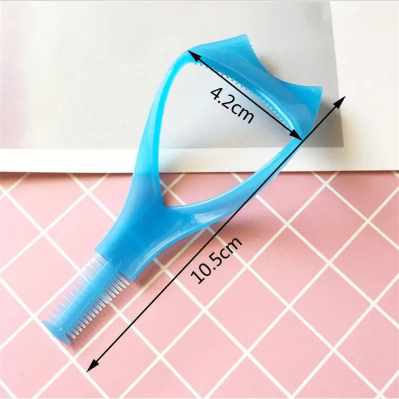 

Eyelash Tools 3 In 1 Makeup Mascara Shield Guide Guard Curler Eyelash Comb Lash Cosmetics Curve Applicator Comb Random Color