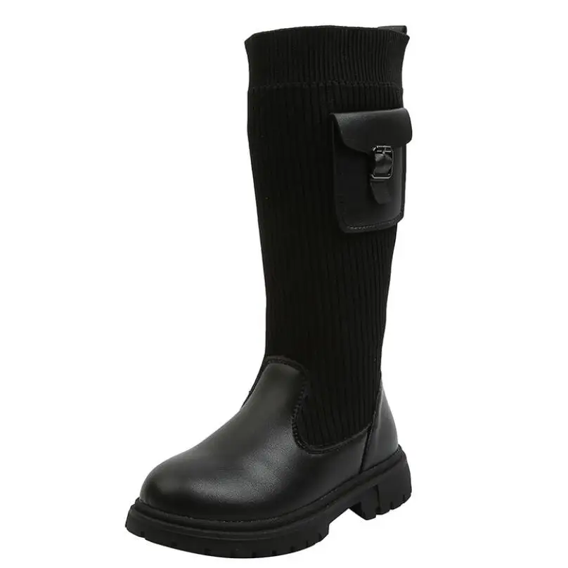 

Children Long Boots Girls Knee Fashion Children Socks Snow Boots 2020 Autumn Winter Princess Girls Sport Shoes Child Sneakers