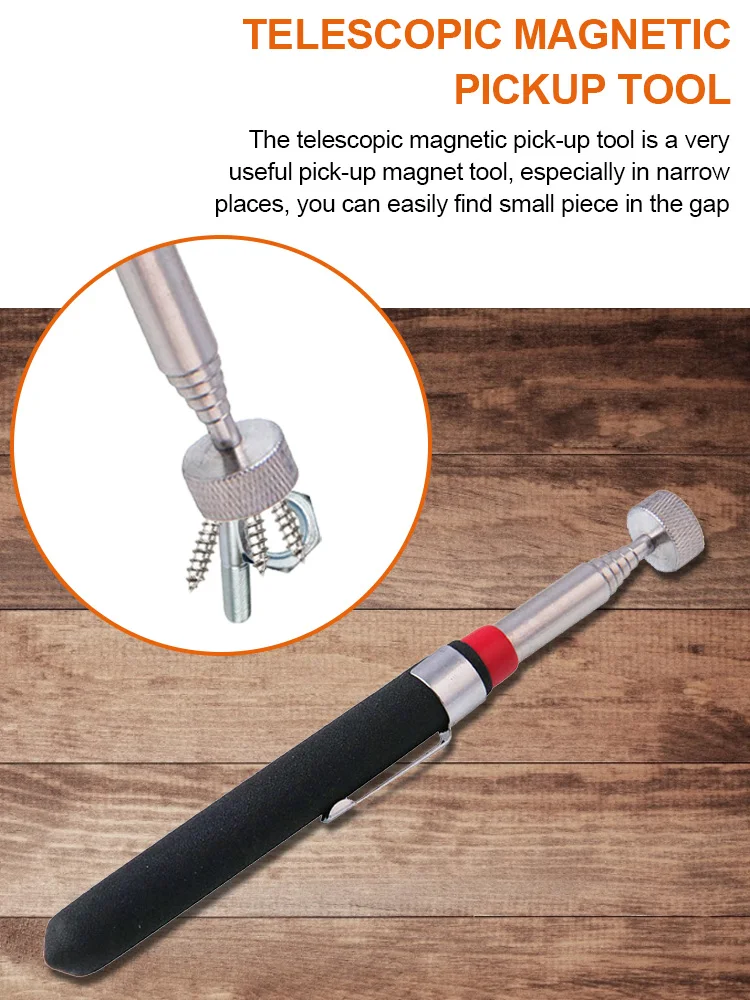 

Telescoping Magnet Stick Magnetic Pick Up Tool for Auto Repairer Carpentry etc