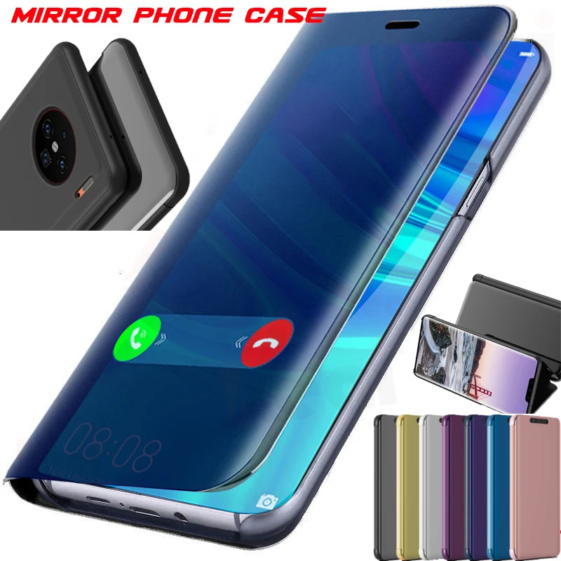 Умный зеркальный чехол для телефона для huawei Y5 Y6 Y7 Y9 Y6 Pro Y6 Y7 Y9 Prime Y5 Y6 Y9 Nova 5 5i Pro 2 2i 3i 3e 4 4e Lite Полное покрытие