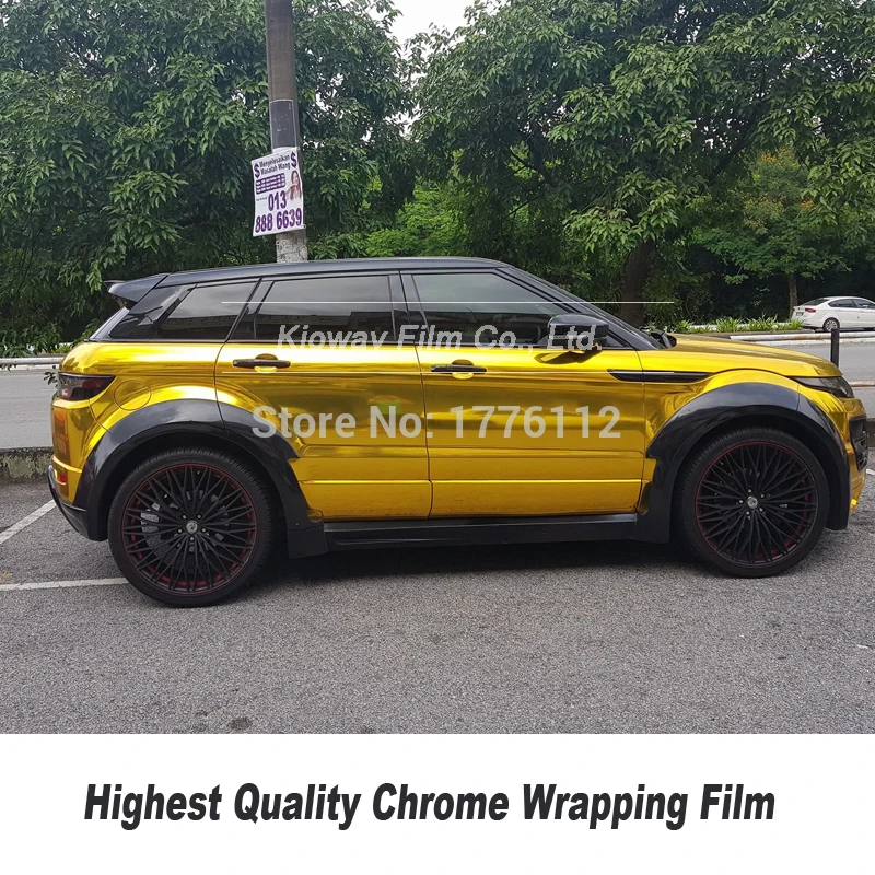 Высокое качество Хром золотой гибкого зеркала хром золото Виниловая пленка для