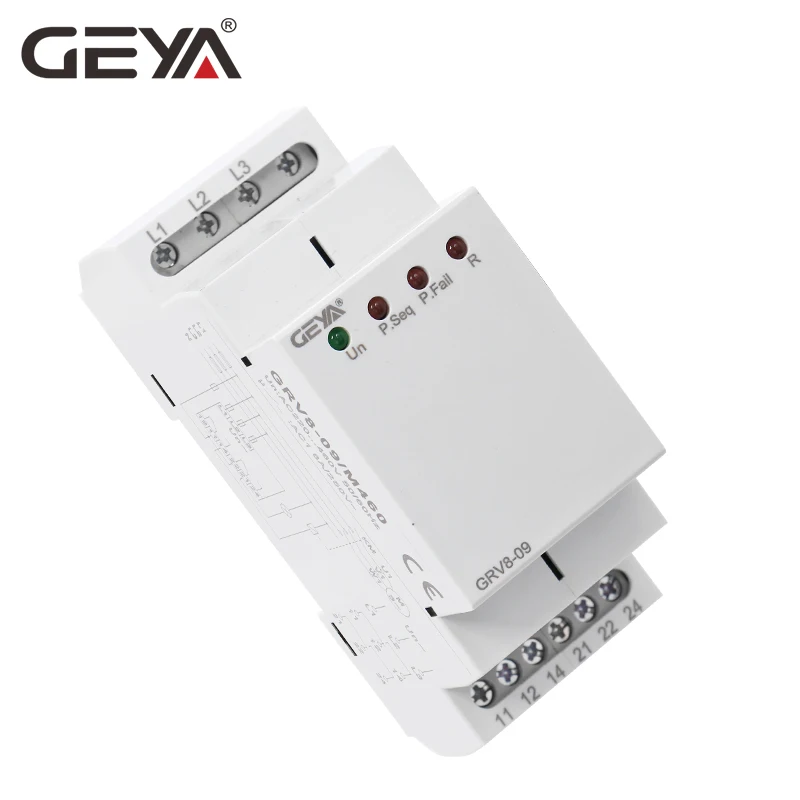 GEYA GRV8 09 реле контроля последовательности фаз фазы неисправности 8A 2SPDT 36 мм Ширина