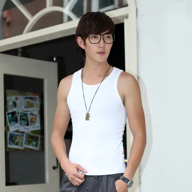 Мужской тонкий хлопок Многоцветный Быстросохнущий плотный спортивный жилет для