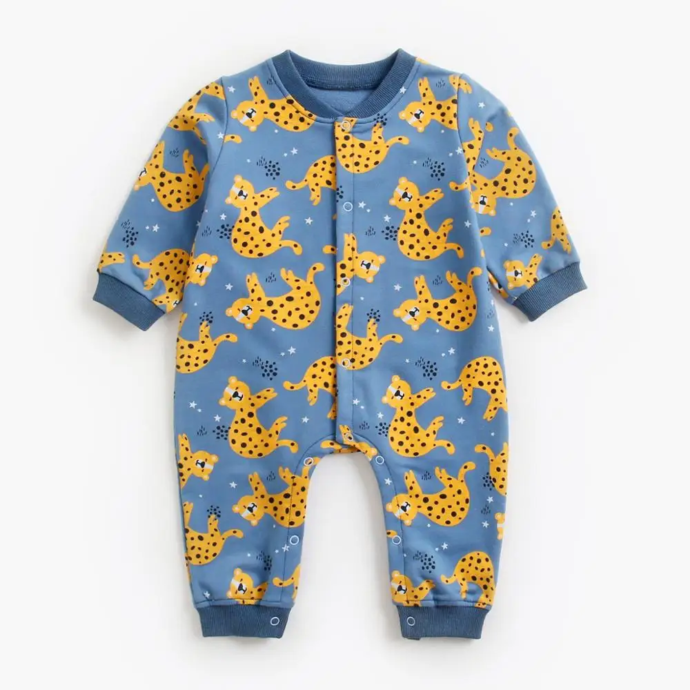 

Spring Autumn New Baby Clothes Infant Boys Girls Cute Cartoon Print Pure Cotton Long Sleeved Romper Newborn Baby Casual Jumpsuit