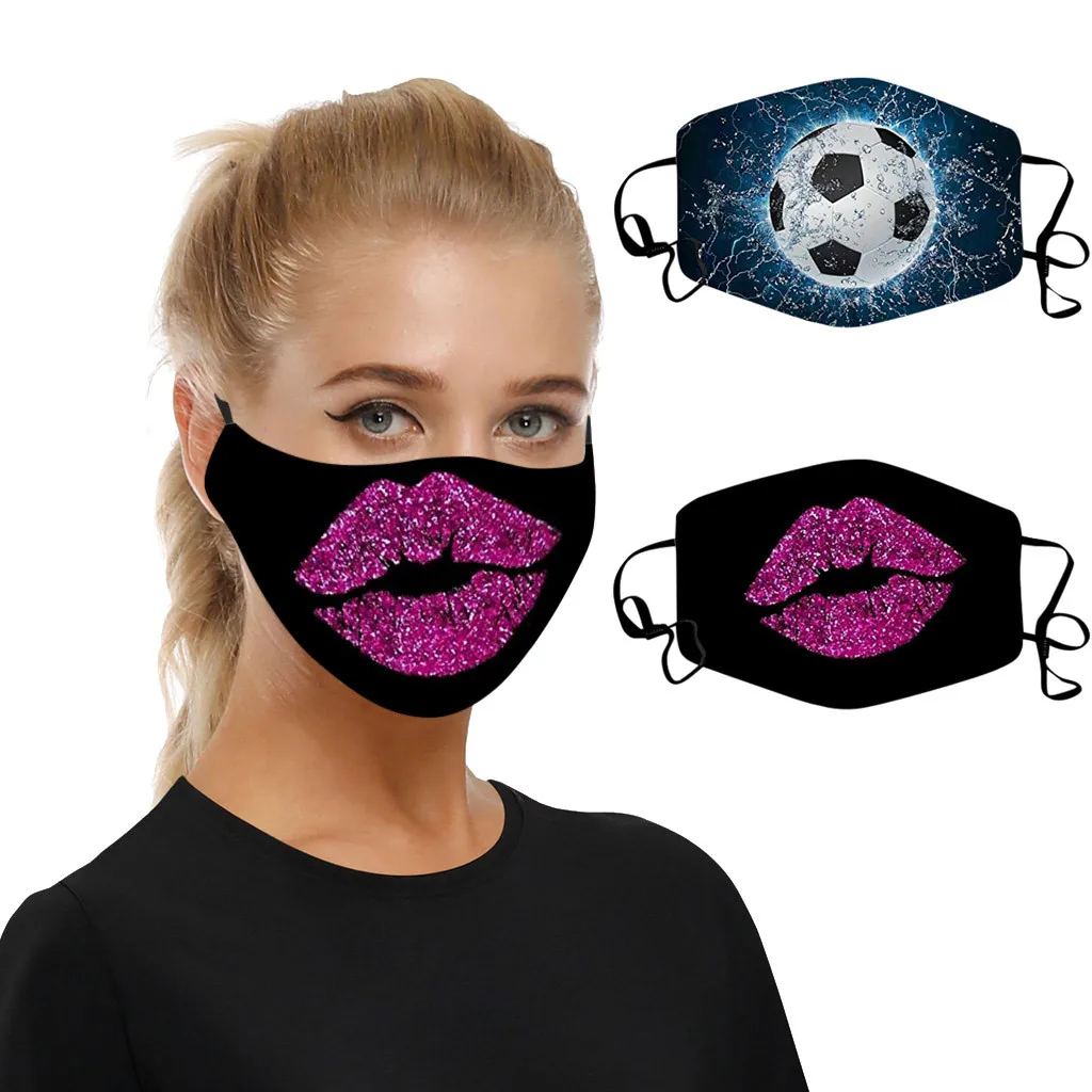 Маска для лица маска с принтом футбольного мяча Ветрозащитная дымки моющаяся