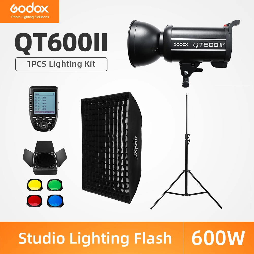 Профессиональный студийный стробоскоп Godox QT600II 600Ws стойка светильник щения 2 8 м