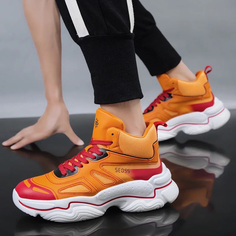 UPUPER/модные брендовые кроссовки с высоким берцем мужская повседневная обувь