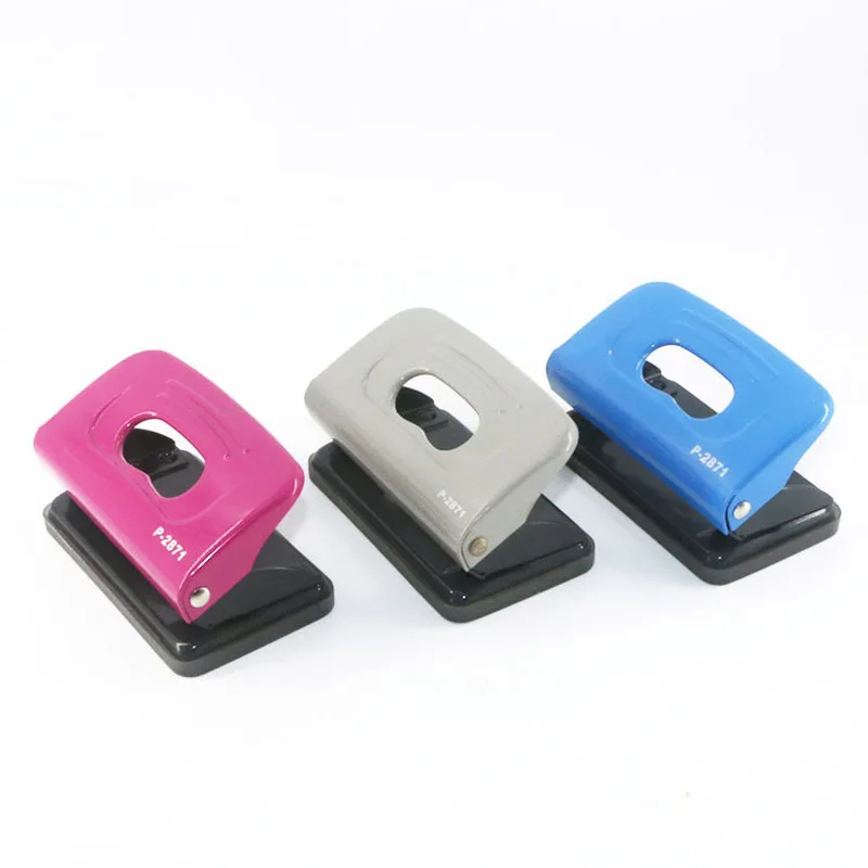 Мини Дырокол с двумя отверстиями бумажный портативный металлический ABS