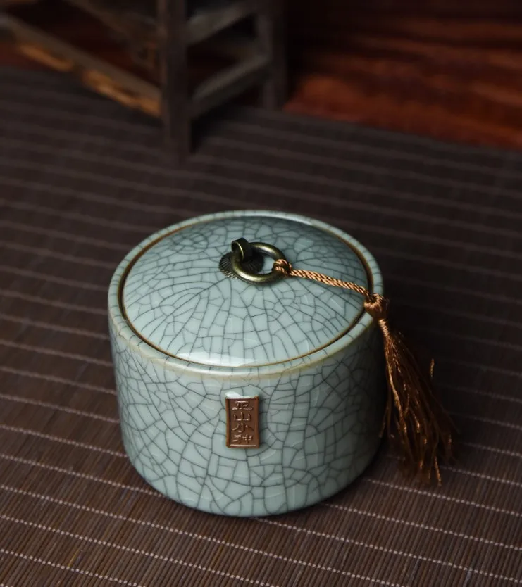 Герметичные чайные банки Longquan Celadon, упаковка для чая, портативная Чайная Коробка для путешествий, чайная банка, чайная баночка, резервуар для хранения