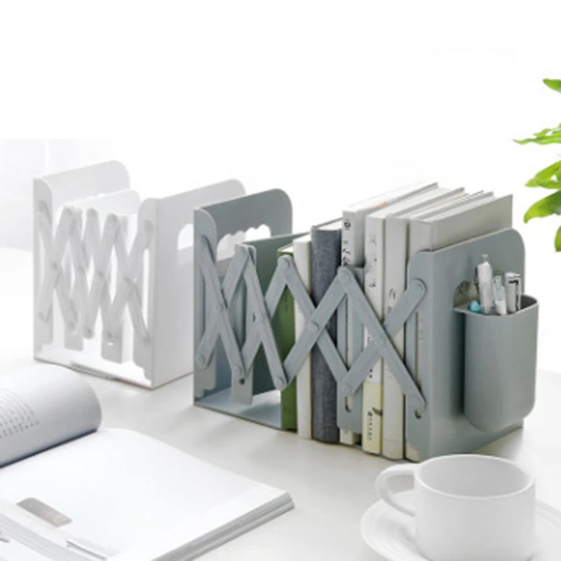 Выдвижная Подставка для книг книжная полка с держателем ручек регулируемая