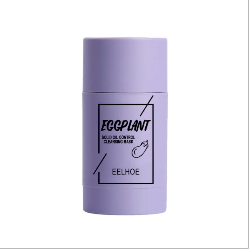 

Hot Foreign trade solid oil control cleansing mask green tea eggplant deep cleansing skin beauty