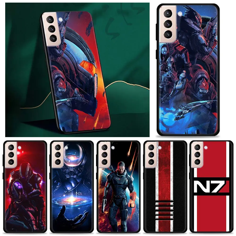 Силиконовый чехол для Samsung Galaxy S21 S20 Ultra S10 Plus Lite FE S10e S9 S8 S7 Edge M22 M52 5G Case N7 Mass Effect |