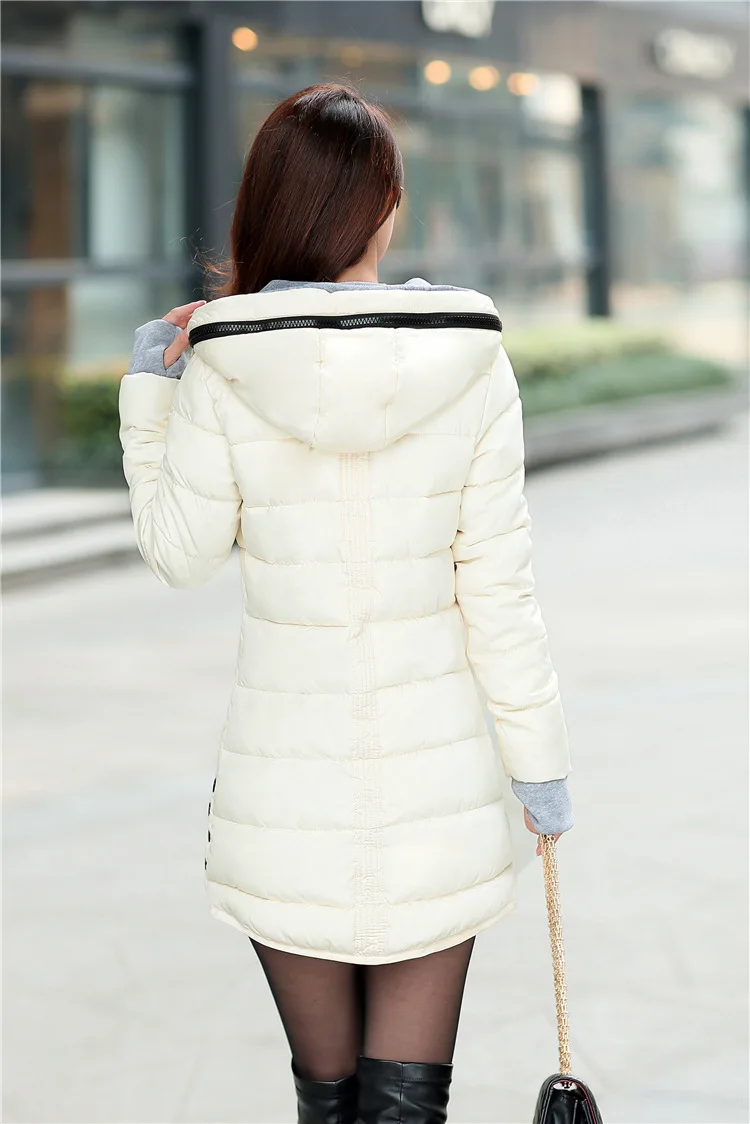Winter Warm Cotton Jacket Women's Large Size Long Jacket New Ultra-light Slim Hooded Windproof Down Jacket Women's Jacket