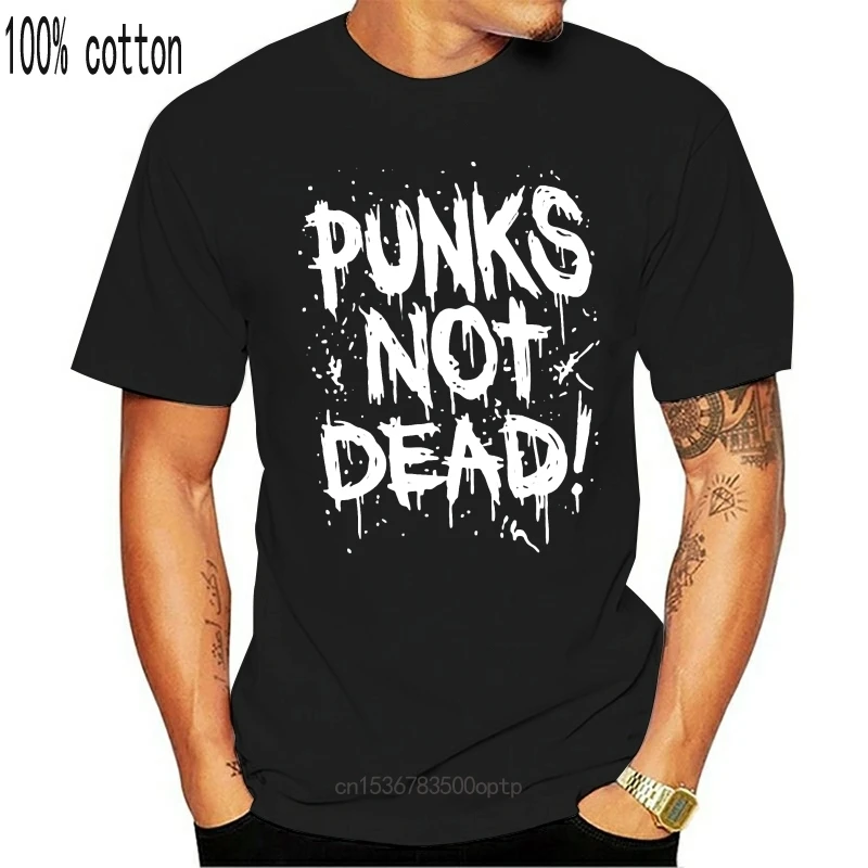 

Новинка, футболка с надписью Punks Not Dead, мужские и женские футболки в стиле панк 2021, Забавные топы, футболка 2021, Забавные топы унисекс