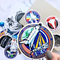 34pcs funny outer space astronaut stickers aircraft rocket for luggage laptop refrigerator motorcycle skateboard decal sticker
