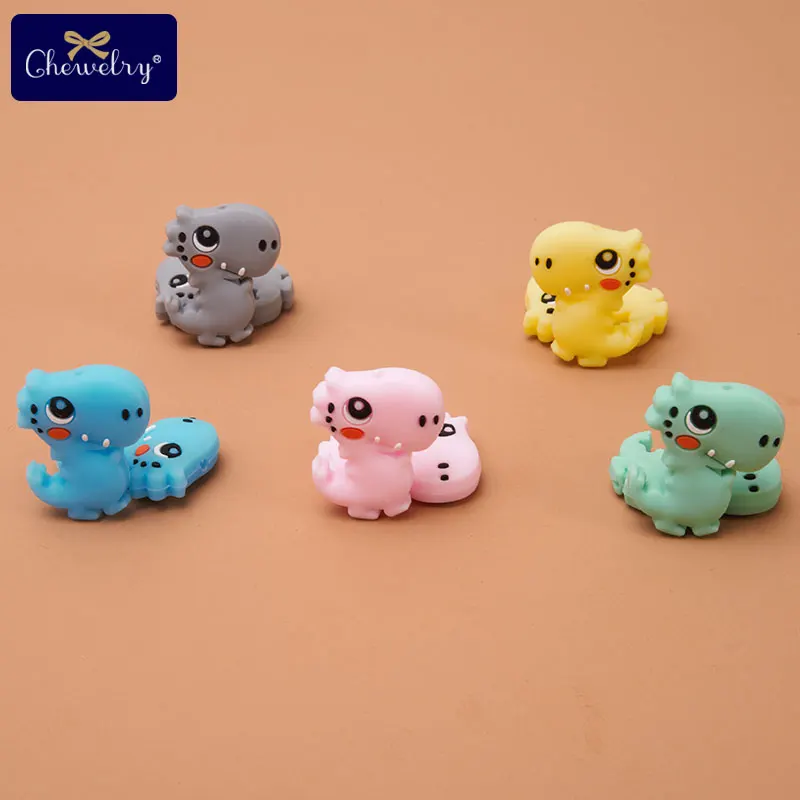 10 шт Мини курточка для малышей &quotДинозаврик&quot силиконовый Прорезыватель зубов