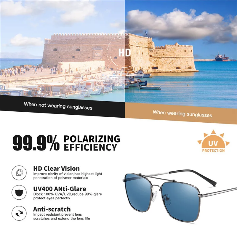 Мужские и женские Квадратные Солнцезащитные очки AOFLY брендовые антибликовые