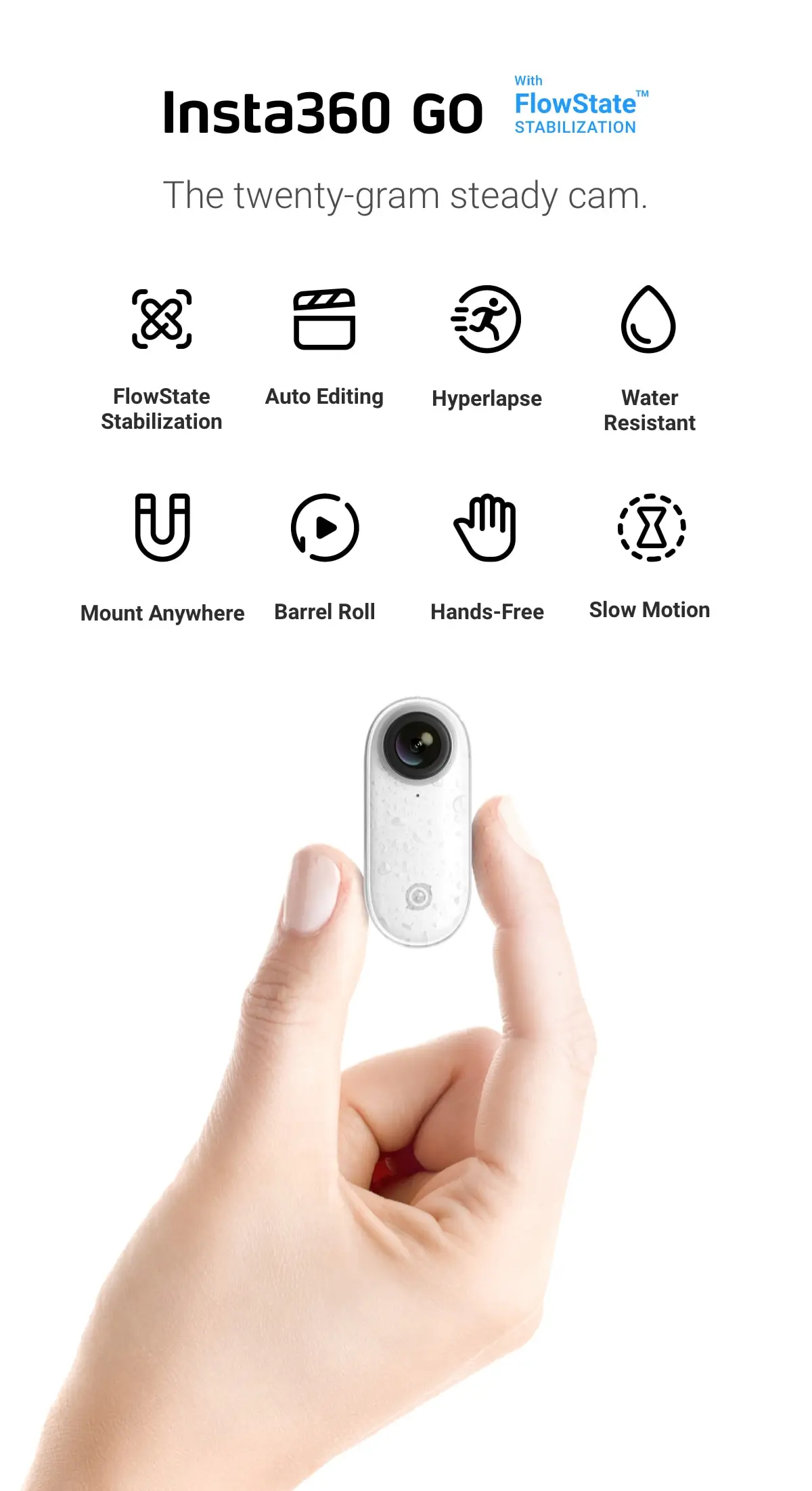 Insta360 GO Экшн-камера AI Авто монтаж Hands-free Insta 360 Go стабилизированная камера для iPhone Android PK ONE X EVO