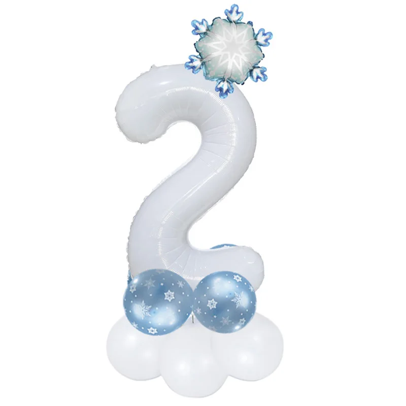 Воздушный шар из фольги с белыми цифрами 10 шт./компл. 32 дюйма тематические
