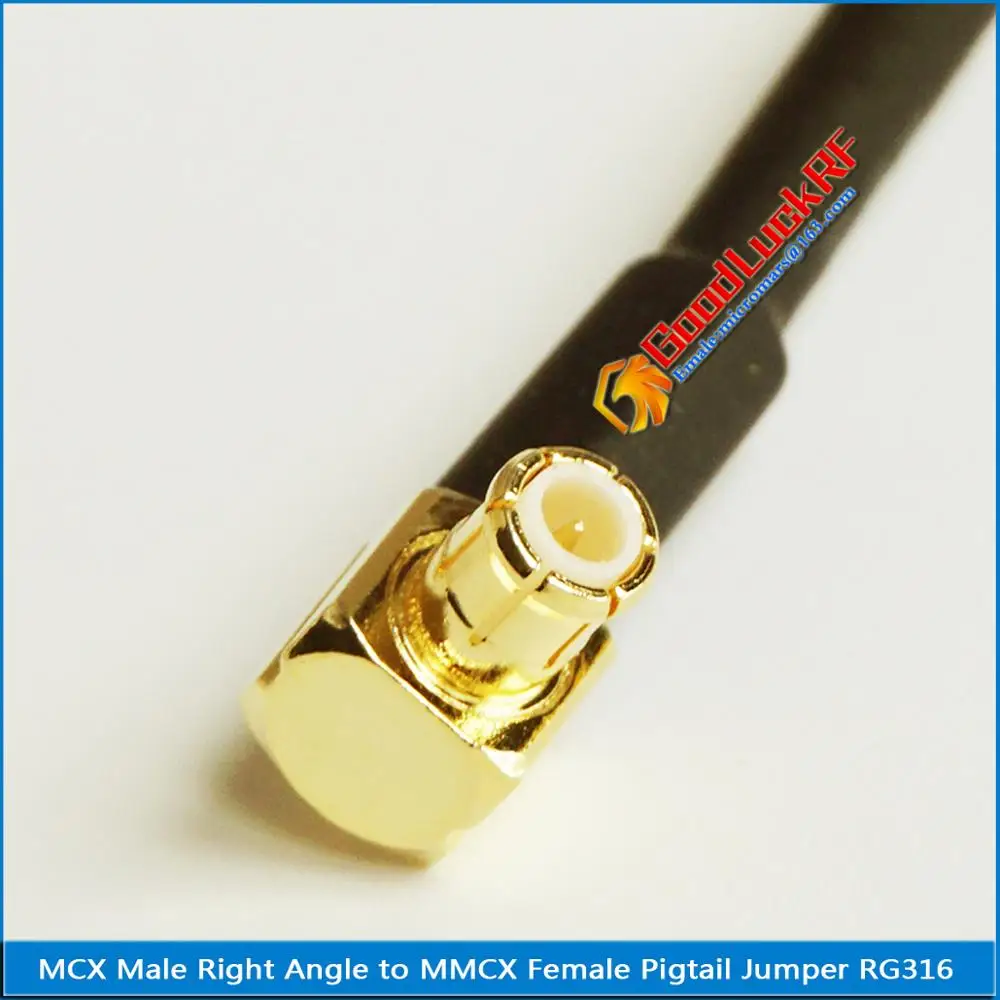 Штекер MCX Male под прямым углом 90 градусов 1 шт. штекер MMCX Female RF соединение - Pigtail Jumper