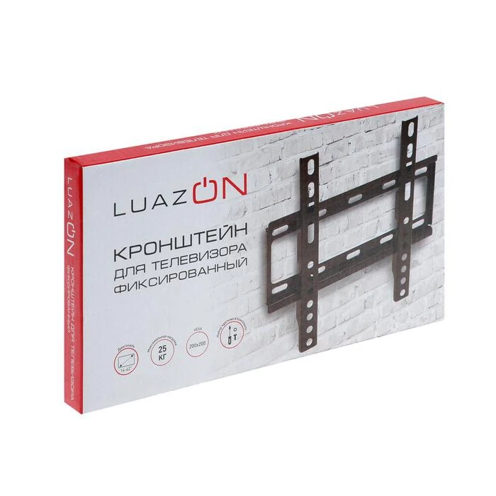 Кронштейн LuazON для ТВ фиксированный 14-42" 20 мм от стены черный 2640820 - купить по