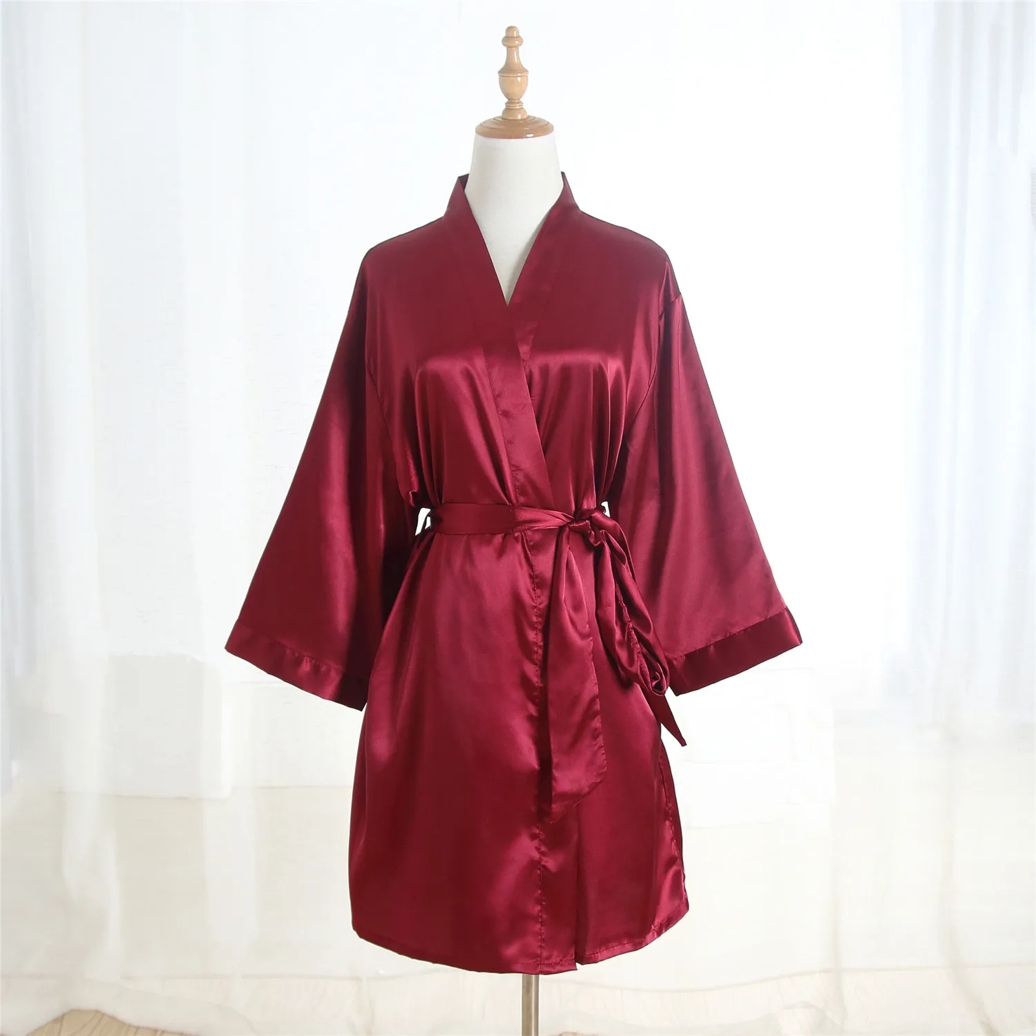 Ночная рубашка Женская атласная халаты для невесты и подружки пикантная
