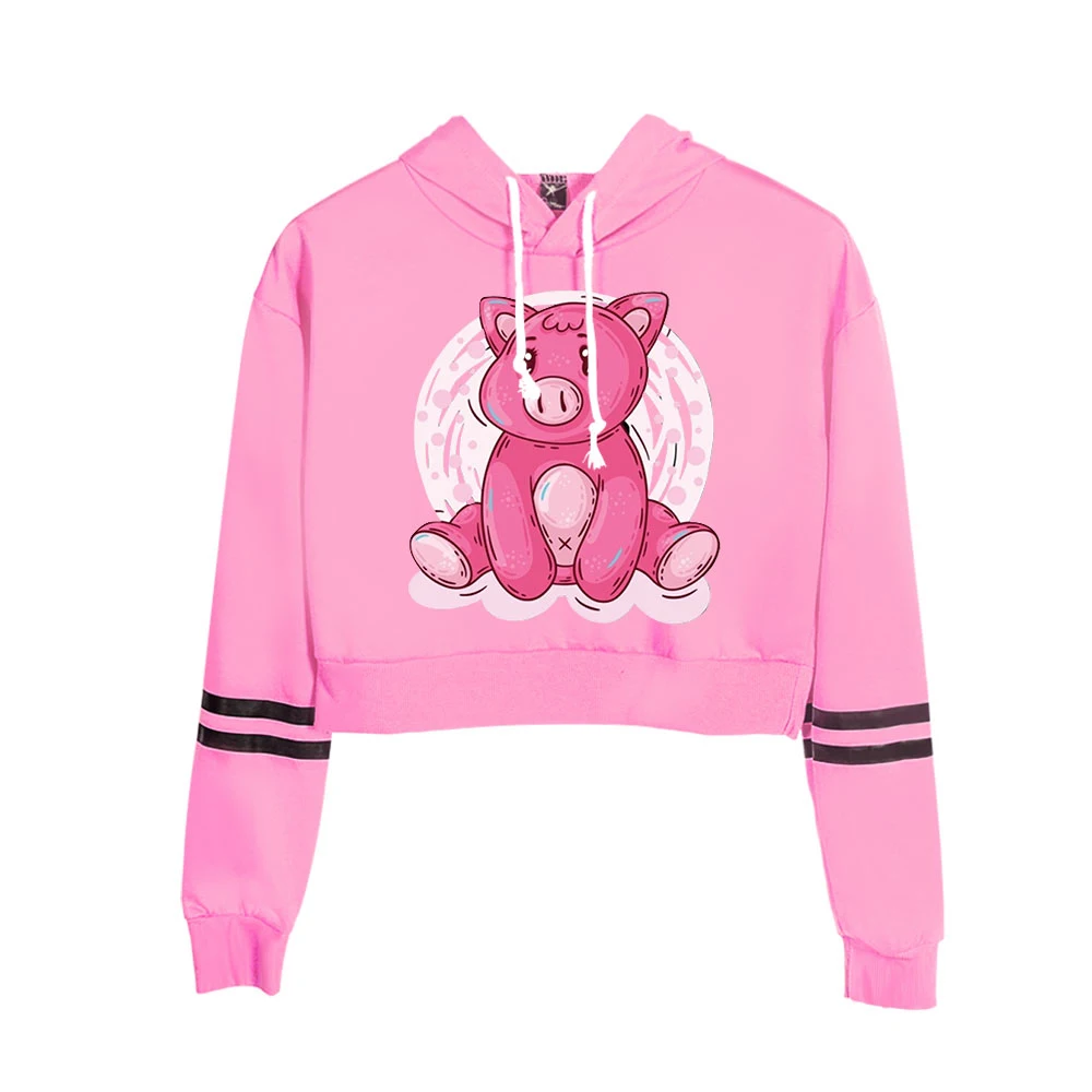 

New Julie and the Phantoms Hoodie Female Long Sleeve Cropped Hoodies Women Hooded Pullover Crop Top Sunset Curve Pullover