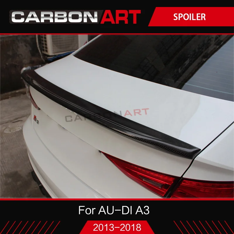УГЛЕРОДНЫЙ спойлер для audi A3 S3 8V автомобильный Стайлинг задний багажника из