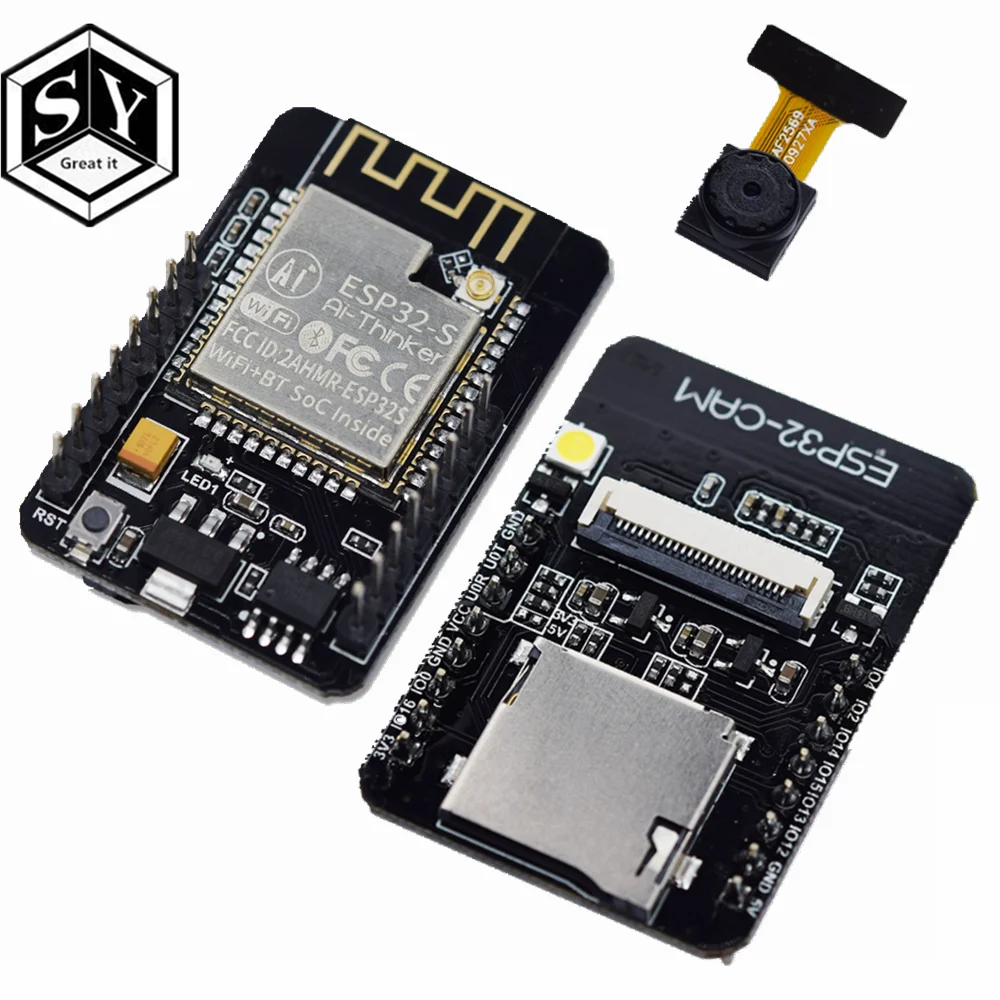 1 шт. Great IT ESP32-CAM WiFi+ модуль Bluetooth модуль камеры макетная плата ESP32 с модулем камеры OV2640 2MP для Arduino