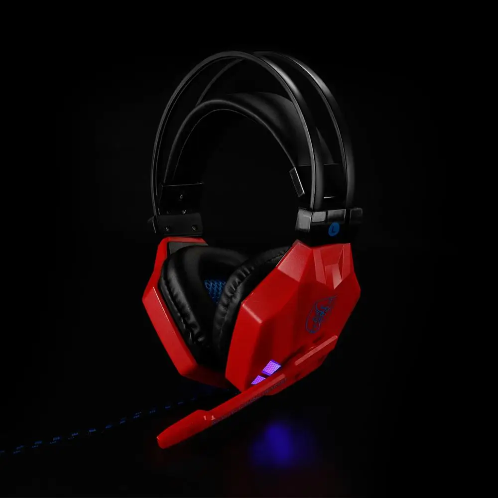 ps850 rd for ps4 Led 3,5 мм наушники игровая гарнитура с микрофоном для геймеров ПК PS4 игры Стерео Игровые наушники с микрофоном для компьютера - Color: ps850 rd for ps4