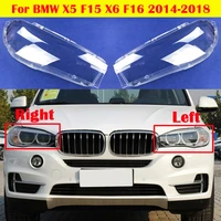 for bmw x5 f15 x6 f16 front car lens headlight headlamp case caps auto transparent lampshade lamp shell glass cover 2014 2018
