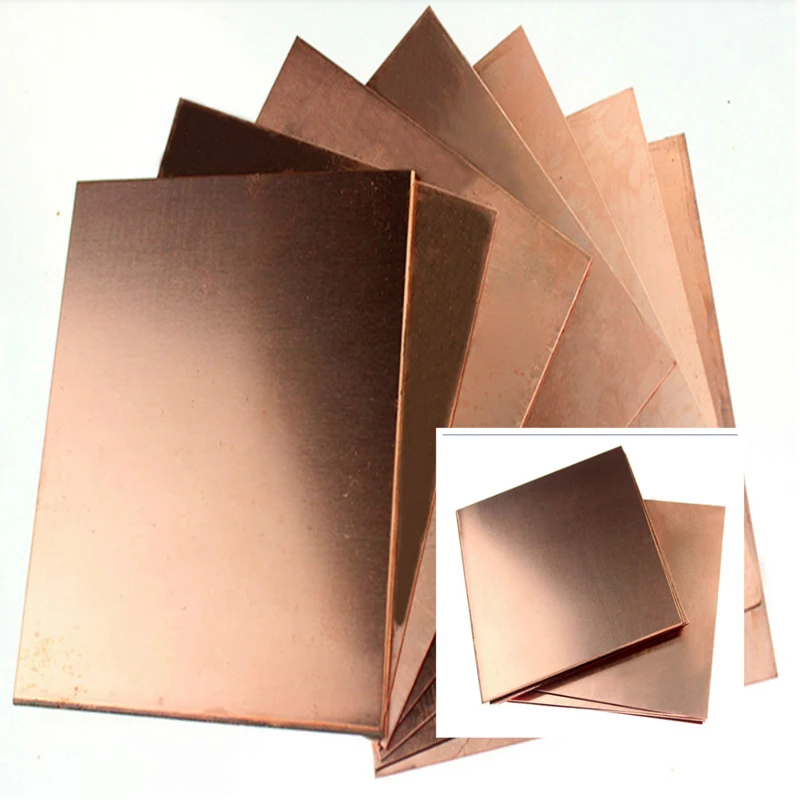 

1pcs 0.8 * 100 * 100 99.9% copper plate thin copper paper heat sink DIY materials for household use DIY industrial molds or met