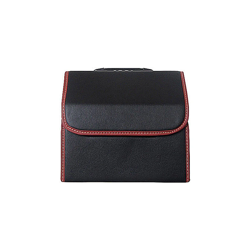 black red S Сумка для хранения в автомобиле из искусственной кожи, складная сумка для хранения в багажнике, автомобильный Органайзер, автомобильные аксессуары - Название цвета: black red S