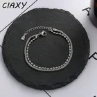 CIAXY 925 стерлингового серебра двойной ле браслеты из нержавеющей стали для женщин Звезды Луна Звездное браслет-цепочка модные вечерние ювелирные изделия
