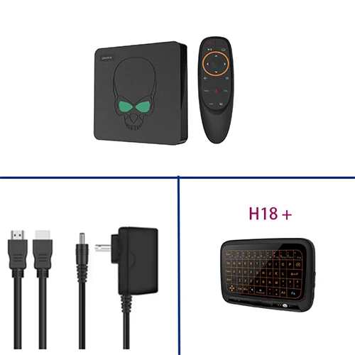 4G 64G with H18 plus ТВ-приставка Beelink GT-King Android 9,0 Amlogic S922X GT King Dual OS 4G DDR4 64G EMMC Smart tv BOX 2,4G+ 5G Dual wifi 1000M LAN - Цвет: 4G 64G with H18 plus