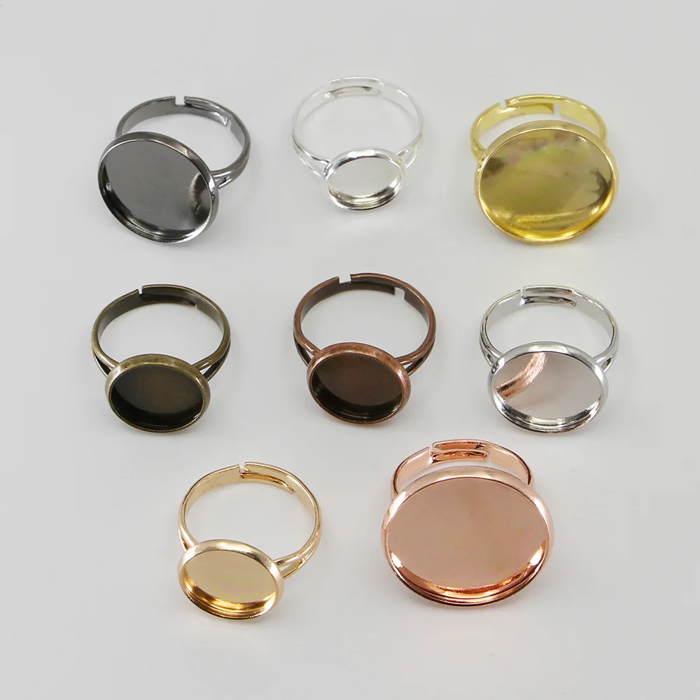 

Основание для кабошона «сделай сам» 17 мм, поднос для рукоделия, очаровательное кольцо «сделай сам», аксессуары для ювелирных изделий, кольц...