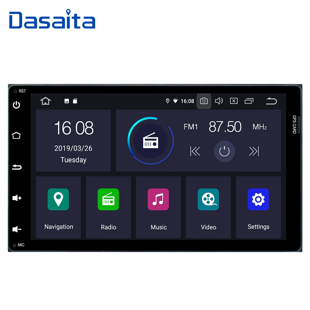 Dasaita " HD экран Android 9,0 автомобильный Радио 2 din для Тойота торолла аурис Fortuner gps Bluetooth Авто Стерео MP3 Plyaer