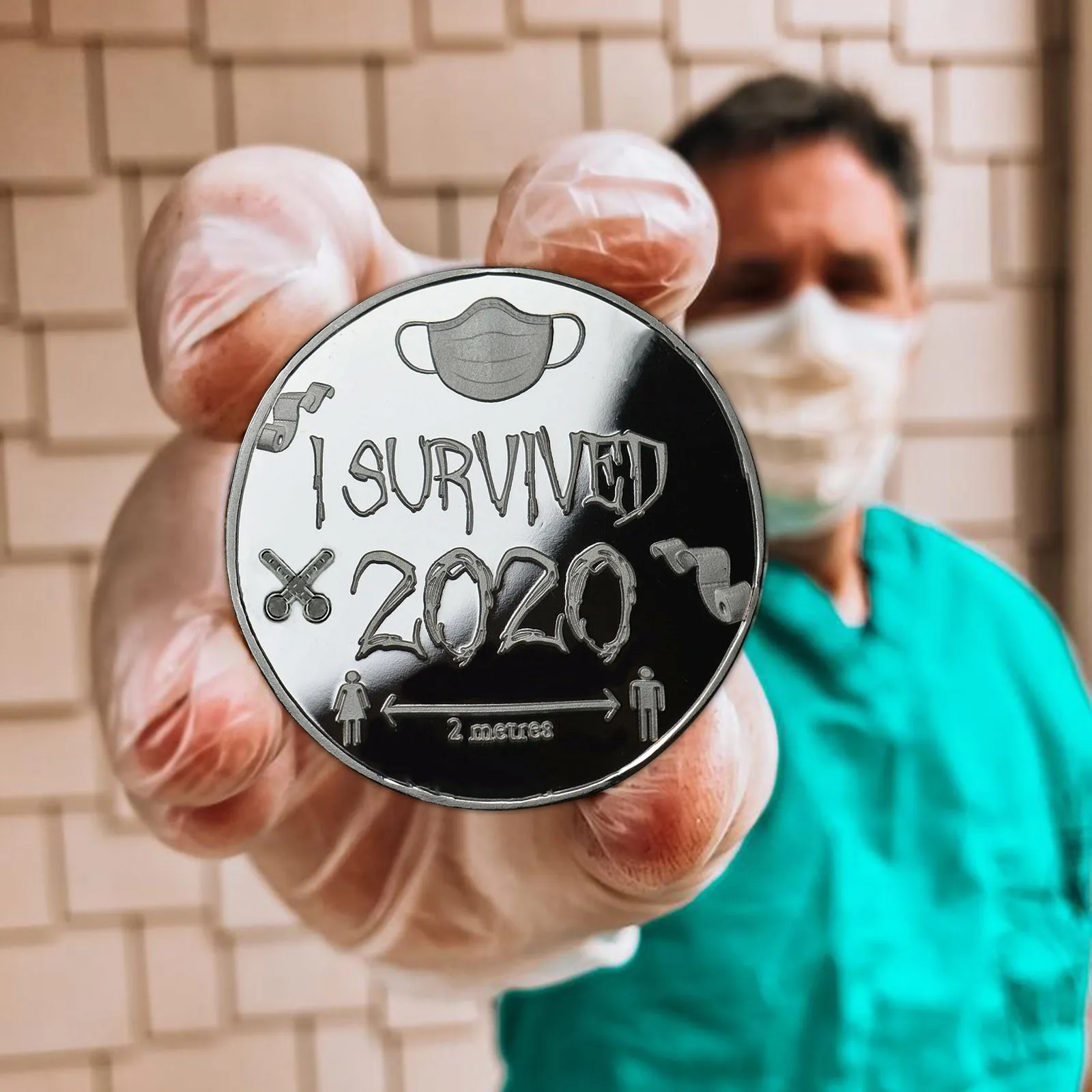 

New Gifts 2020 I SURVIVED Commemorative Coin Memories Of The Past Gift Special Souvenir with Box Wholesale!