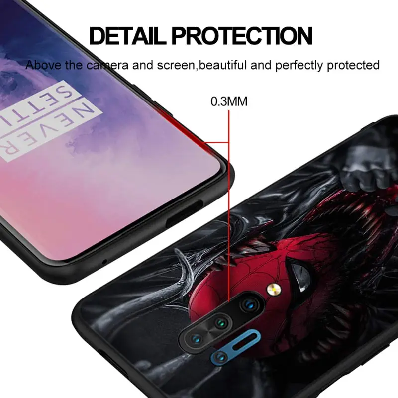 

Silicone Black Cover Venom and Spiderman For OnePlus 8T Plus 5G 8T 8 7T 7 6T 6 5T Pro 5G Nord N100 N10 5G Black Phone Case