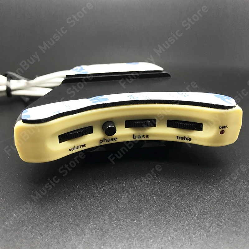 Звукосниматель звуковой акустической гитары Белый звукосниматель с серебряным