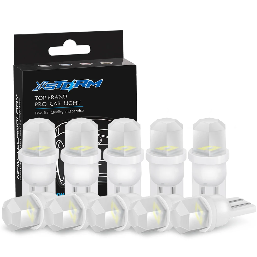 

10 шт. T10 W5W 3014 4SMD 194 168 Led Canbus Керамика DC 12V номерного знака КЛИН для лампы фонарь освещения номерного знака Лампа габаритного фонаря функцией автопарковки, светодиодной подсветкой