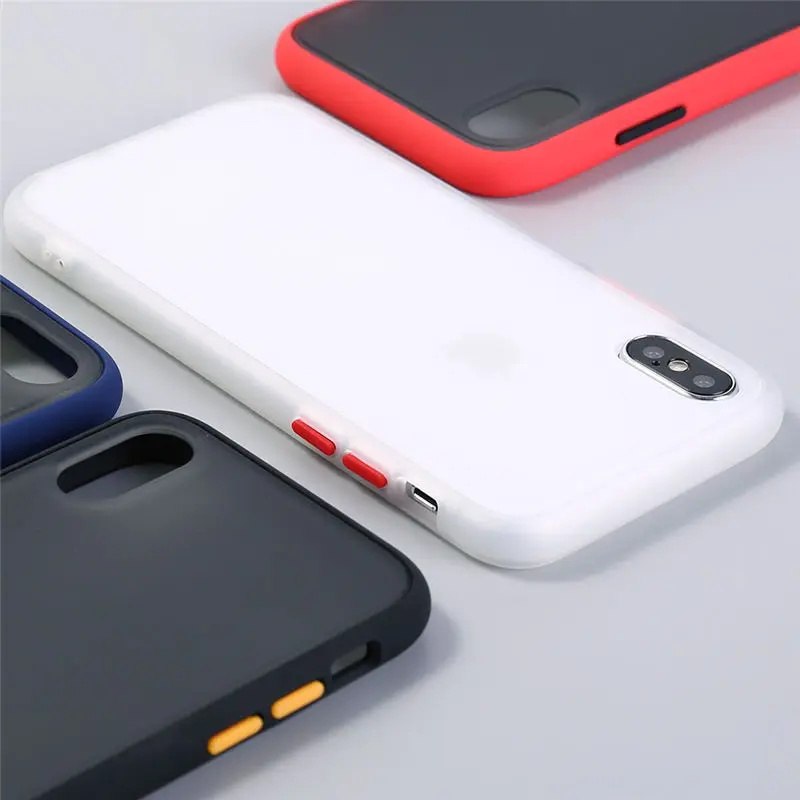 Защитный противоударный чехол для телефона iphone XR XS Max X XS 7 8 11 6 6S Plus Прозрачный матовый жесткий чехол для телефона защитный чехол