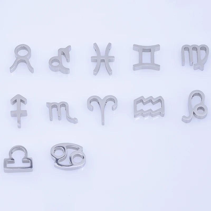 

5pcs Zodiac DIY Jewelry Making Charm Twelve Constellations Stainless Steel Pendant Craft Wholesale Accessories For Necklace 2021