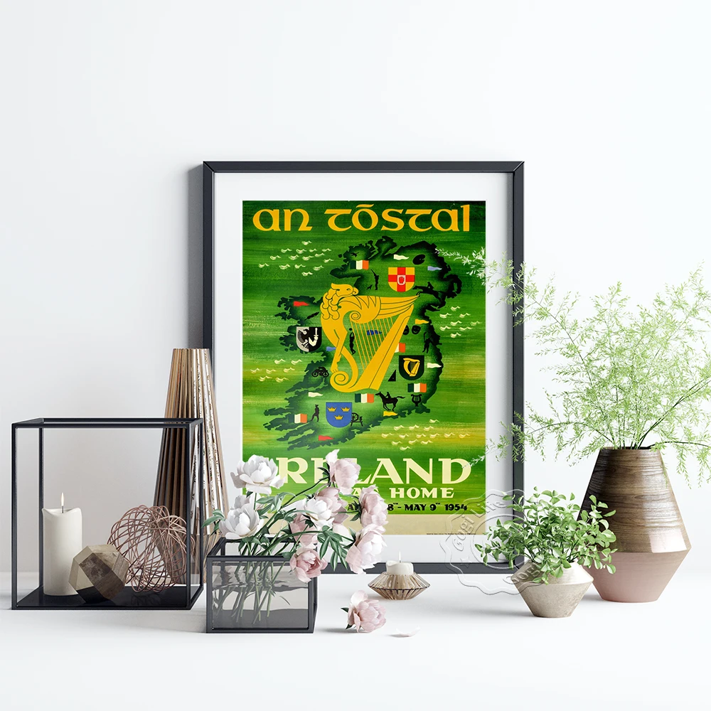 Ирландия дома печать искусства фотография стены мир города Путешествия